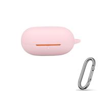 Custodia portatile compatibile con beats per powerbeats Pro 2, custodia antiurto in morbido silicone con portachiavi per auricolari wireless (rosa)