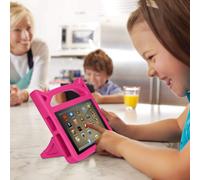 Custodia portatile con maniglia per bambini per Amazon Kindle Fire, in schiuma EVA antiurto, leggera e multifunzione, con supporto integrato,