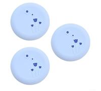 Custodia portatile da viaggio in silicone per spugnette, antipolvere, traspirante, compatta, per cosmetici (blu)