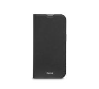 Hama Custodia per iPhone 13, con scomparto per carte di credito, protezione extra dello schermo e della fotocamera, con magnete, custodia a libro morbida, anti-impronte, colore: nero