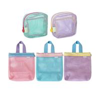 Custodia Portatile In Rete Da 5 Pezzi, Custodia Per Articoli Da Toilette Da Viaggio, Custodia Per Giocattoli Da Spiaggia, Adatta Per Viaggi E Campeggio.