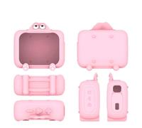 Custodia portatile in silicone con moschettone per altoparlante JBL GO5, custodia protettiva da viaggio, custodia antiurto e resistente alle cadute, per altoparlante JBL GO5, rosa