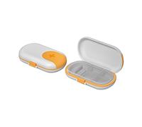 Custodia portatile, miniatura e portatile, tagliente, materiale, funzione rimovibile per classificazione con grande capacità di archiviazione (bianco giallo)