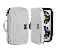 Custodia portatile per DVD, organizer per CD con maniglia, custodia rigida per DVD, borsa da trasporto per ufficio, auto, viaggi, custodia per 96 CD di grande capacità