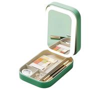 Custodia portatile per gioielli con illuminazione a LED per occhiali da trucco scatola di immagazzinaggio per gioielli con occhiali a LED Organizzatori essenziali Custodia da viaggio compatta