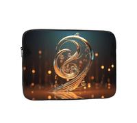 Custodia portatile per laptop con immagine di note musicali - Borsa portatile antiurto per laptop da 10 pollici per uomini e donne, viaggi di lavoro, uso quotidiano in ufficio