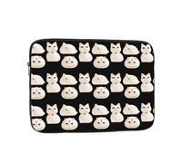 Custodia portatile per laptop con immagine di simpatici gnocchi di gatto - Borsa portatile antiurto per laptop da 17 pollici per uomini e donne, viaggi di lavoro, uso quotidiano in ufficio