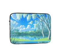 Custodia portatile per laptop da 12 pollici con stampe Willows on The Waterfront, ideale per viaggi di lavoro e ufficio per uomini e donne