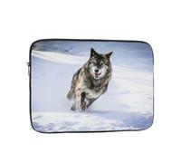 Custodia portatile per laptop da 15 pollici Wolf in The Snow compatibile con Air per uomini, donne, studenti universitari