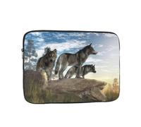 Custodia portatile per laptop da 15 pollici Wolves North American Wilderness compatibile con Air per uomini, donne, studenti universitari e scuole