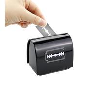 Custodia portatile per lo smaltimento del rasoio Banca di stoccaggio sicura per accessori per rasoio di sicurezza usati Banca per accessori per rasoio di sicurezza Stoccaggio, Accessori per rasoio di
