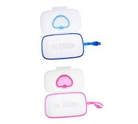 Custodia Portatile per Salviette Umidificate, 2 Pezzi, PP | Chiusura a Bottone Guarnizione in Silicone, Riutilizzabile e Pratica, per Borse e Veicoli Ragazzo Ragazza Colore Casuale