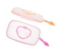 Custodia Portatile per Salviette Umidificate 2 Pezzi | Pp e Silicone, Design Pratico Copertura, per Stanza Ragazzo Ragazza e Passeggino, Aiuta a Evitare Sporco