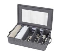 Custodia portatile per stetoscopio con scomparti rimovibili, morbida imbottitura, maniglia inclusa per medici, infermieri, attrezzatura clinica, scatola portatile per utensili da cucina, Grigio