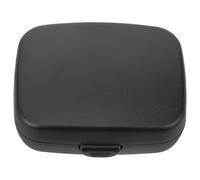 Custodia Portatile Piccola per Apparecchi Acustici, Box Rigido Nero | Chiusura a Pressione, Coperchio Sigillante, Cuscino in Silicone Integrato, per Batterie e Strumenti