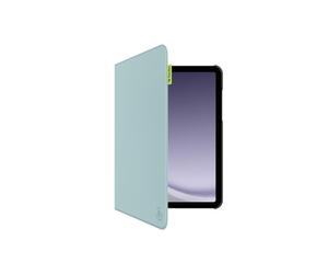 Custodia Portfolio - GECKO - Samsung Galaxy Tab A9+ - Pelle di mela vegana - Blu chiaro - Resistente all'acqua