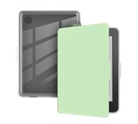 Custodia posteriore in pelle PU e acrilico compatibile con Kobo Clara BW/Clara Colour 2024 / Clara 2E N365 N367 N506 6'' eBook Custodia morbida trasparente(Light Green)