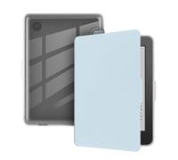 Custodia posteriore in pelle PU e acrilico compatibile con Kobo Clara BW/Clara Colour 2024 / Clara 2E N365 N367 N506 6'' eBook Custodia morbida trasparente(Light Blue)