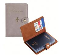 Custodia premium per passaporto da viaggio, portapassaporto in materiale PU, portafoglio per passaporto con mappa del mondo e motivo a lettere, design fisso, adatto per vacanze, viaggi, voli, ritorno