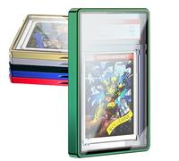 Custodia Premium Valutata per Carte con Cornice in Metallo, Magnetica, Contenitore in Alluminio e Vetro Impilabile, Display Anti-UV Antigraffio per Carte Sportive e da Gioco