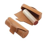 Custodia professionale per cosmetici e sigillatura pratica PU mantiene la forma dell'oggetto durante i viaggi o l'uso quotidiano Custodia cilindrica regalo aziendale, cachi