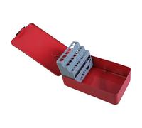 Custodia professionale per punte da trapano elicoidali, custodia vuota per punte con slot indicizzati, scatola immagazzinaggio in ferro per uso prolungato, organizzatori Twist