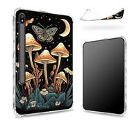 Custodia progettata per Samsung Galaxy Tab S8 Plus 2022/S7 FE 2021/S7 Plus 2020 da 12,4 pollici con supporto per penna S, retro trasparente con fungo falena luna, cover paraurti sottile in morbido TPU