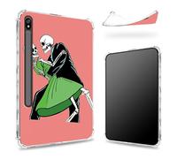 Custodia progettata per Samsung Galaxy Tab S8 Plus 2022/S7 FE 2021/S7 Plus 2020 da 12,4 pollici con supporto per penna S, retro trasparente con coppia di teschio di danza, cover paraurti sottile in