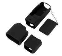 Custodia Protettiva 4 in 1 Custodia Protettiva per Osmo Pocket 3 Custodia per Obiettivo in Silicone Set di Accessori per Fotocamera con Cordino (BLACK)
