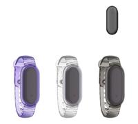 Custodia protettiva adatta per PLAUD NotePin VoiceRecorder TPU integrato cinturino custodia antipolvere (grigio trasparente)