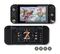 Custodia protettiva agganciabile compatibile con Switch, custodia rigida per controller Switch e Joy-Con con 4 impugnature per pollice, custodia per il trasporto di Zelda Switch (The Legend of Zelda)