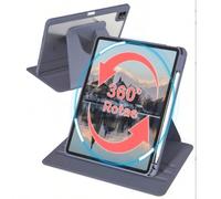Custodia protettiva antigraffio, compatibile con slot per penna integrato, supporto con coperchio rotante a 360 gradi, premium antiurto, supporta sveglia/sospensione automatica e angoli di visione fle