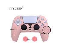 Custodia protettiva antiscivolo rosa ciliegia per controller PS5 PlayStation 5, impugnatura in silicone, gamepad