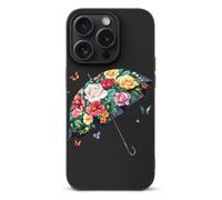 Custodia protettiva antiurto con ombrello No Rain No Flowers compatibile con iPhone 15/Plus/Pro/Pro Max
