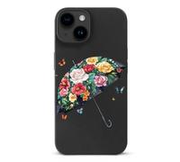 Custodia protettiva antiurto con ombrello No Rain No Flowers compatibile con iPhone 15/Plus/Pro/Pro Max