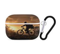 Custodia protettiva antiurto per Airpods Pro di seconda generazione, con clip a moschettone, anti-caduta, per mountain bike e sera, colore bianco