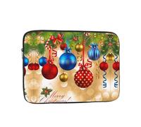 Custodia protettiva antiurto per computer portatile stampata con palloncini di buon Natale, custodia protettiva per computer portatile sottile con cerniera, 30,5 cm