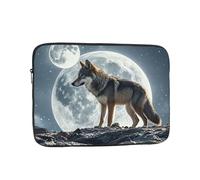 Custodia protettiva antiurto per laptop con lupo sotto la luna Custodia per computer portatile da 10 pollici