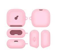 Custodia protettiva auricolari per Anker Soundcore Liberty 5 Pro custodia protettiva in silicone antiurto e antigraffio con portachiavi, Rosa