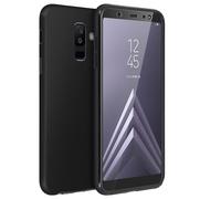 Custodia protettiva Avizar in silicone e policarbonato nera Protezione totale per Samsung Galaxy A6 Plus