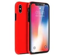 Custodia protettiva Avizar in silicone e policarbonato Protezione rossa a 360º per iPhone