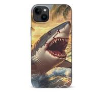 Custodia protettiva Big Shark Beach compatibile con iPhone 15/Plus/Pro/Pro Max, custodia antiurto per cellulare