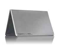 Custodia protettiva brevettata per 6 carte | RFID NFC e blocco del campo magnetico | Protezione della carta e organizer per carte di credito, carte di debito, carte d'identità | Protezione dei dati al 100% verificata da CTC/advanced (membro del gruppo RW TÜV) | Grigio