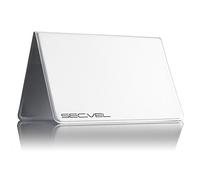 Custodia protettiva brevettata per 6 carte | RFID NFC e blocco del campo magnetico | Protezione della carta e organizer per carte di credito, carte di debito, carte d'identità | Protezione dei dati al 100% verificata da CTC/advanced (membro del gruppo RW TÜV) | Bianco