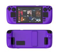 Custodia protettiva colorata Adatto per Steam deck Materiale PC Custodia protettiva a copertura totale con supporto Sensazione di pelle-amichevole Accessori per console di gioco (dark purple)