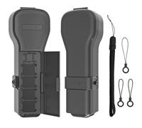 Custodia protettiva compatibile con DJI Osmo Pocket 4 / Pocket 3, custodia rigida con 4 filtri integrati, custodia flip con cinturino da polso, custodia portatile da viaggio (grigio scuro)
