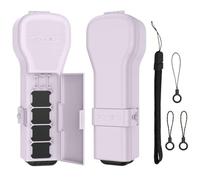 Custodia protettiva compatibile con DJI Osmo Pocket 4/Pocket 3, custodia rigida con 4 filtri integrati, custodia flip con cinturino da polso, custodia portatile da viaggio (viola)