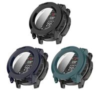 Custodia protettiva compatibile con Garmin Instinct 3 da 45 mm/50 mm, custodia rigida in PC con accessorio protettivo per lo schermo, custodia antigraffio (confezione da 3 pezzi, A, 45 mm)
