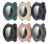 Custodia protettiva compatibile con Garmin Instinct 3 da 45 mm/50 mm, custodia rigida in PC con accessorio protettivo per lo schermo, custodia antigraffio (confezione da 6, 50 mm)