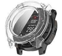 Custodia protettiva compatibile con Garmin Instinct 3 da 45 mm/50 mm, custodia rigida in PC con accessorio protettivo per lo schermo, custodia antigraffio (trasparente, 50 mm)